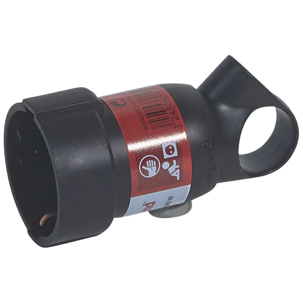 Розетка Legrand Helium (Элиум) 2К+316 А  с кольцом пластик винтовой зажим арт. L50195 цвет черный