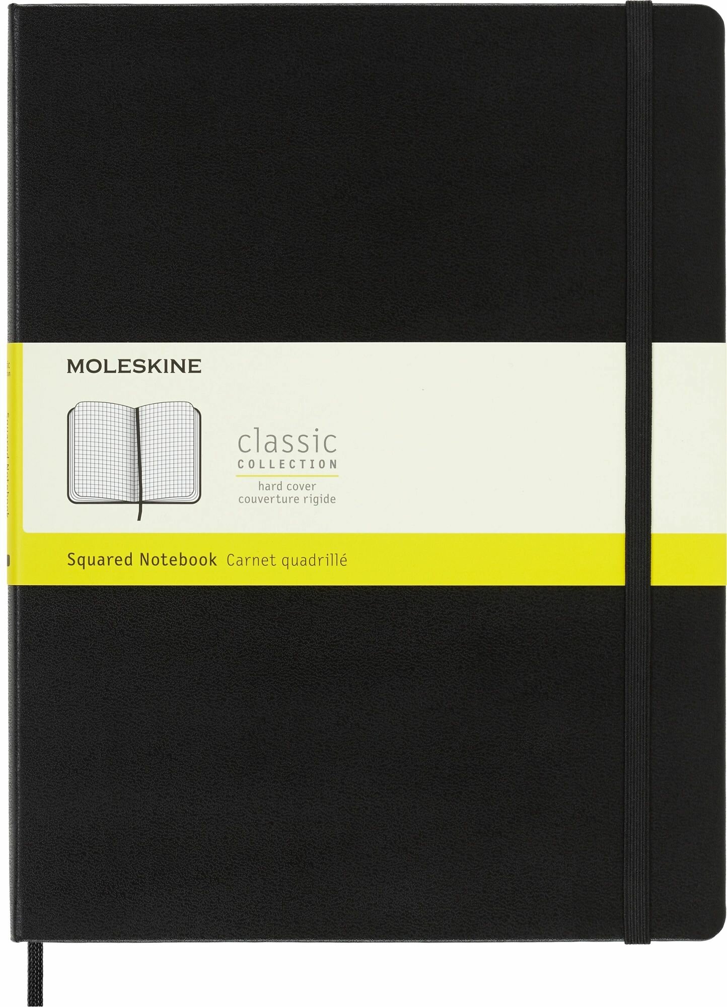 Блокнот Moleskine CLASSIC (QP091) 19х25 см, 192 стр. в клетку, твердая обложка, черный