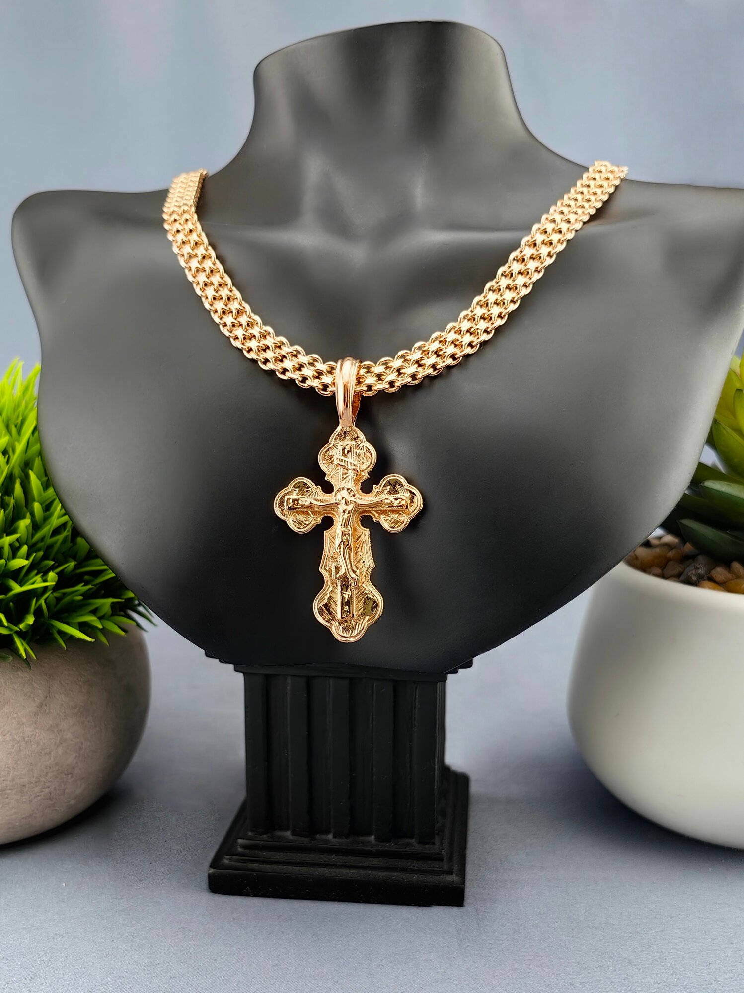 Комплект бижутерии FJ Fallon Jewelry: цепь, размер колье/цепочки 60 см, золотой — фото 1