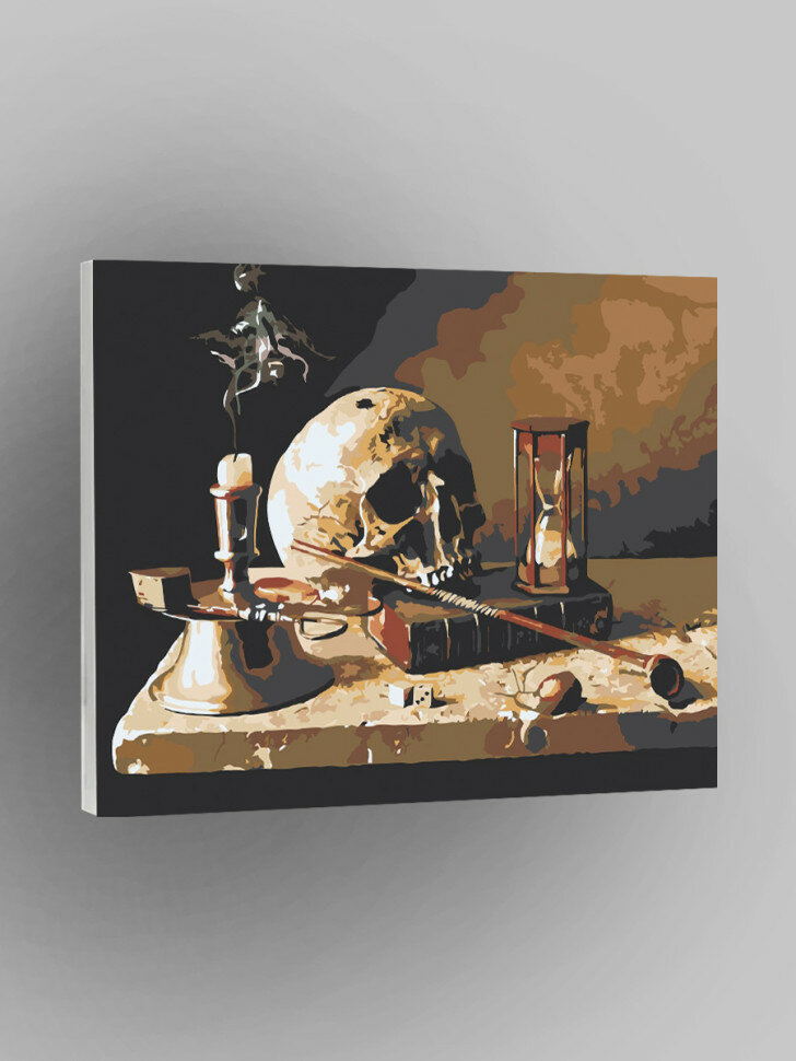 Картина по номерам "Череп на книге"