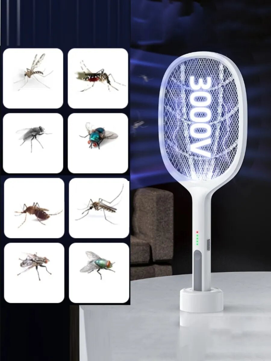 Изображение Антимоскитная ракетка с ультрафиолетом