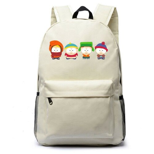 Рюкзак Малыши Стэн, Кайл, Эрик и Кенни (South Park) белый №8 рюкзак стэн кайл эрик и кенни south park розовый 5