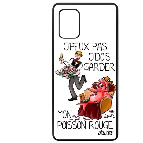 фото Защитный чехол на телефон // samsung galaxy a71 // "не могу - у меня красная рыбка!" рисунок повод, utaupia, белый