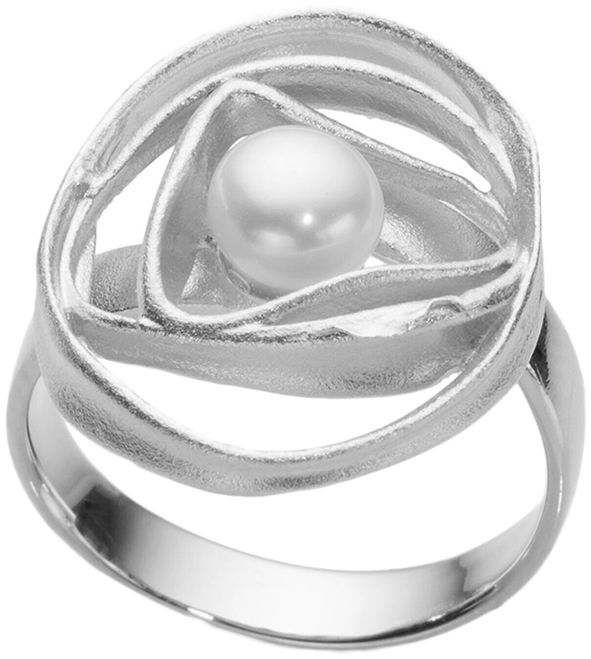 Кольцо SI - Stile Italiano Ortisei из серебра 925 с жемчугом и покрытием белым родием 