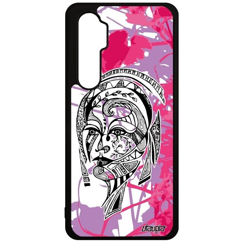 фото Защитный чехол на телефон // xiaomi mi note 10 lite // "портрет женщины" fleur трибал, utaupia, розовый