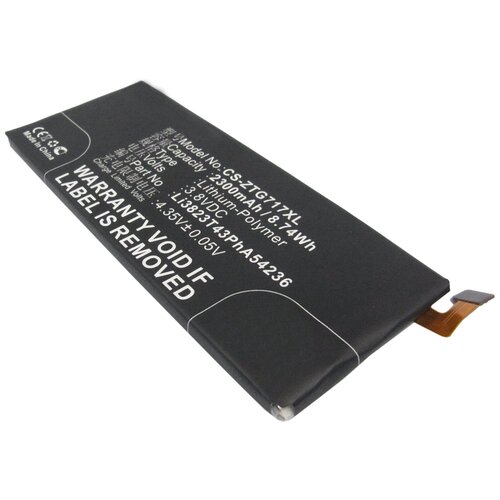 фото Аккумулятор cs-ztg717xl zte li3824t43p6ha54236-h для zte blade s6 g717c 3.8v / 2300mah / 8.74wh oem
