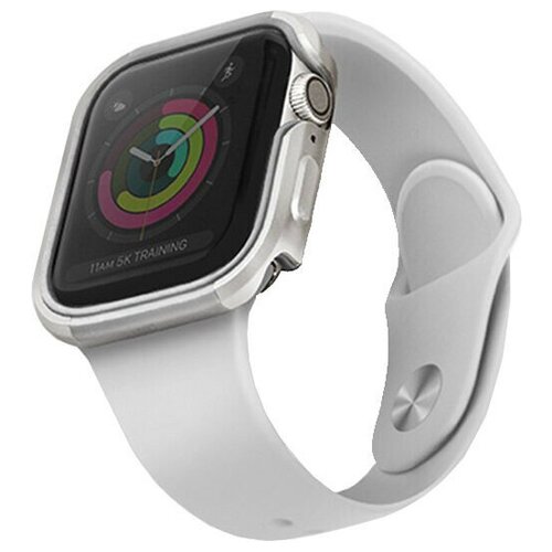 фото Чехол uniq valencia для apple watch 44 мм, цвет серебристый (44mm-valsil)