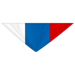 Галстук Триколор / Галстук в цветах российского флага на полиэфирном шелке / 110x24 см. - изображение