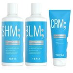 Tefia Косметический набор для вьющихся волос MYCARE MOISTURE: шампунь 300 мл + бальзам 300 мл + крем 250 мл - изображение