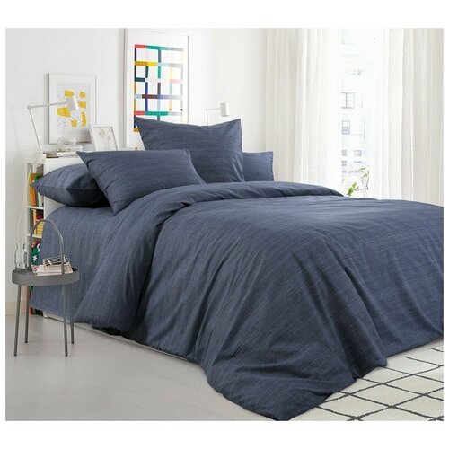 фото Постельное белье евро перкаль графитовый камень текс-дизайн