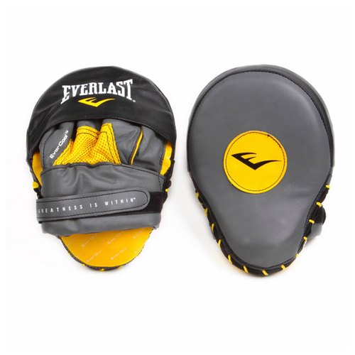 фото Лапы боксёрские: лапа боксерская everlast изогнутые mantis punch m, жёлто-чёрные, артикул 410001u