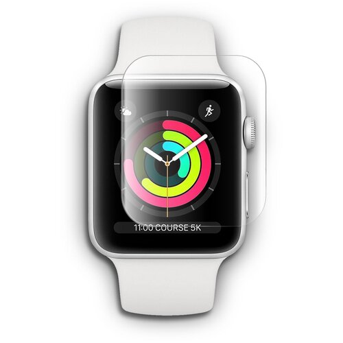 Гидрогелевая защитная пленка на Apple Watch 3 (38 mm)/Эпл Вотч 3 (38мм) на экран прозрачная полноклеевая 2 шт, Brozo гидрогелевая защитная пленка на apple watch 1 42 mm эпл вотч 1 42мм на экран прозрачная полноклеевая 2 шт brozo