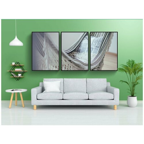 фото Набор модулных постеров для интерьера "гамак, расслабляться, холод" 60x90 см. в тубусе, без рамки lotsprints