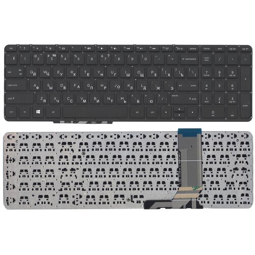 Клавиатура для ноутбука HP Envy 15t-j100 черная без рамки плоский Enter 131000₽