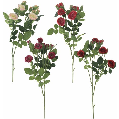 фото Цветок искусственный роза, l23 w14 h72 см, (4 вида - не набор) ksm-757454 yandex market