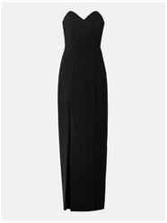 Lichi Прилегающее платье макси с открытыми плечами, цвет черный, размер XS