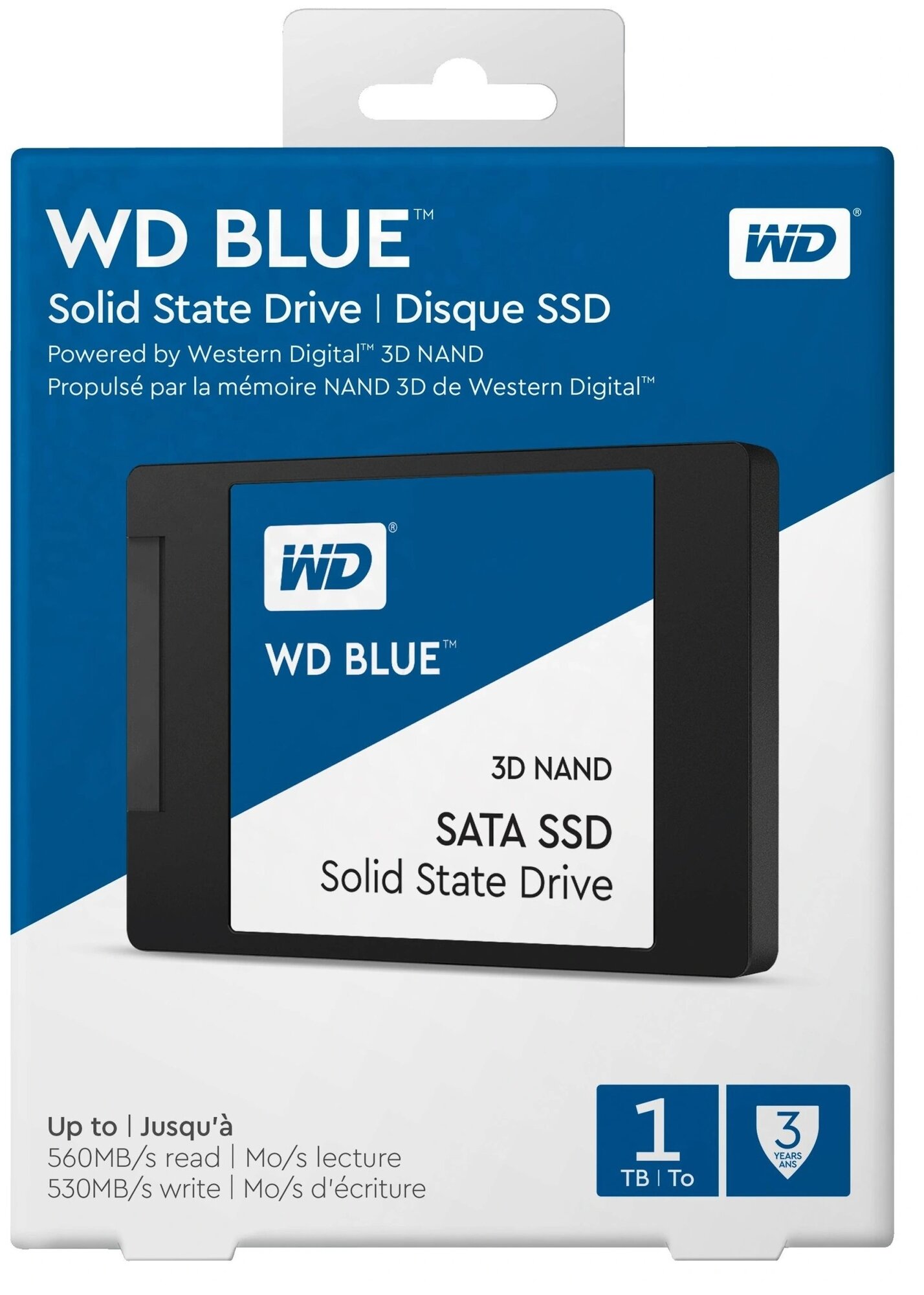 Внутренний SSD диск WD Blue 1TB, SATA3, 2.5