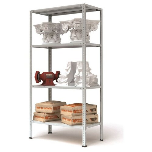 Стеллаж металлический P_МС-244/900 усиленный с 4-мя полками 1000х400х2000