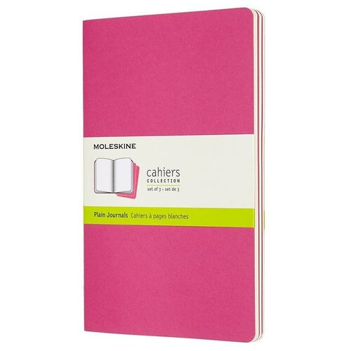 Блокнот Moleskine CAHIER JOURNAL CH018D17 Large 130х210мм обложка картон 80стр. нелинованный розовый неон (3шт)