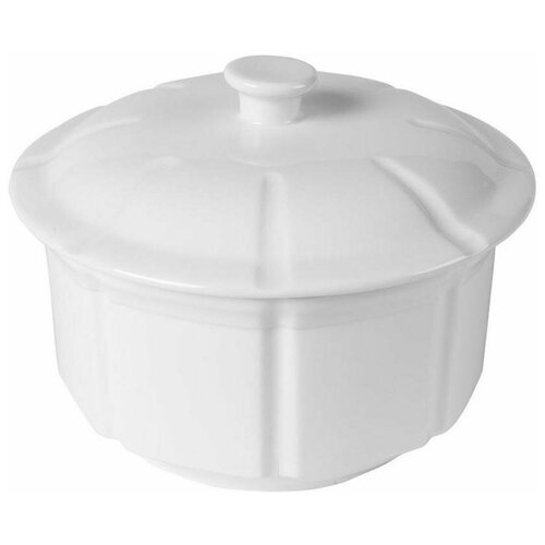 Емкость фарфор CAMEO IMPERIAL WHITE С крышкой 180МЛ D8,3СМ H9,5СМ 210-334
