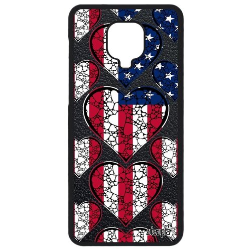 фото Защитный чехол для телефона // xiaomi redmi note 9s // "флаг соединенных штатов с сердцем" патриот государственный, utaupia, цветной