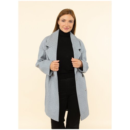 фото Пальто 192, каляев, размер 46, черный,белый