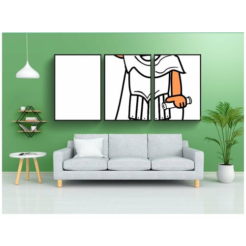 фото Набор модулных постеров для интерьера "человек, роман, рим" 60x90 см. в тубусе, без рамки lotsprints