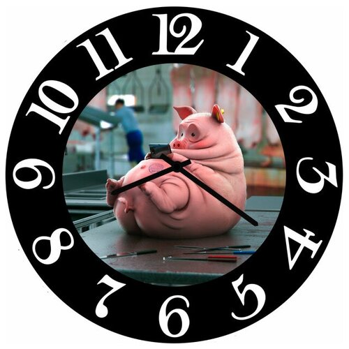 фото Svs настенные часы svs 4002596 хрюша и гаджет