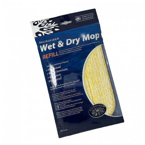 Насадка на швабру универсальная, ECO Standart, 45х15 см, желтая- Белый Кот