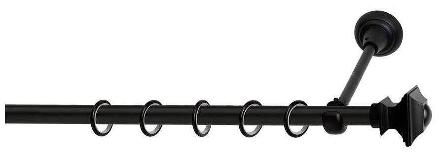 фото Карниз Верди черный 19мм 280см. однорядный