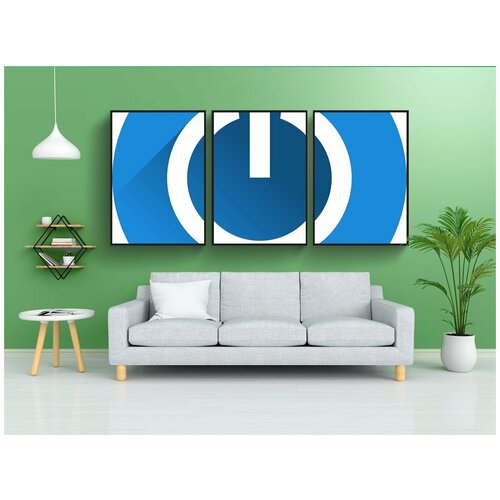 фото Набор модулных постеров для интерьера "неисправность, заброшенный, значок" 60x90 см. в тубусе, без рамки lotsprints