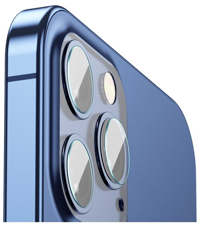 Защитная пленка BASEUS SGAPIPH61P-JT02 на объектив камеры для iPhone 12/12 Pro Max 6.7" прозрачный (2шт)