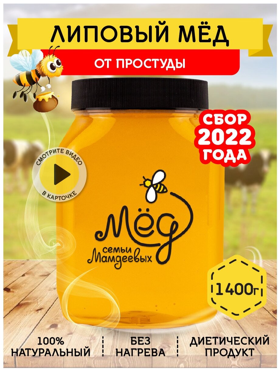 Липовый мёд 1400 г