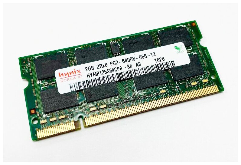 Оперативная память DDR2 2Gb 800 Mhz Hynix HYMP125S64CP8-S6 PC2-6400 SO-DIMM для ноутбука