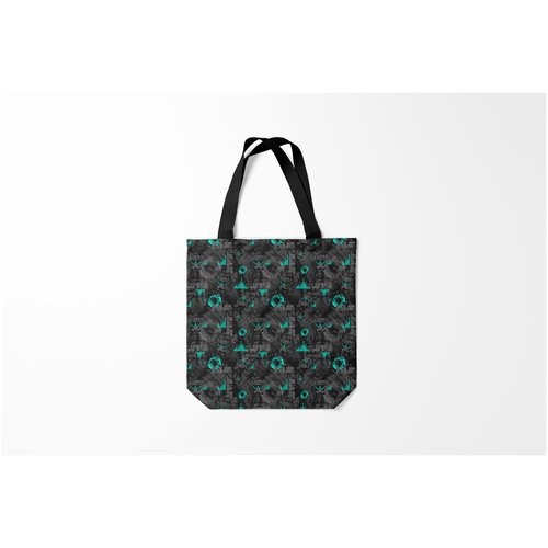 фото Сумка-шоппер / 40х40 см / популярные иллюстрации / текстуры cyber burnettie