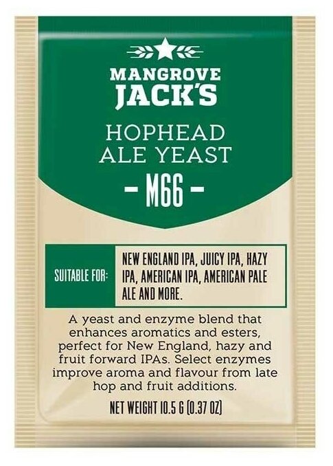 Пивные дрожжи Mangrove Jack's "Hophead Ale Yeast M66", 10,5 г