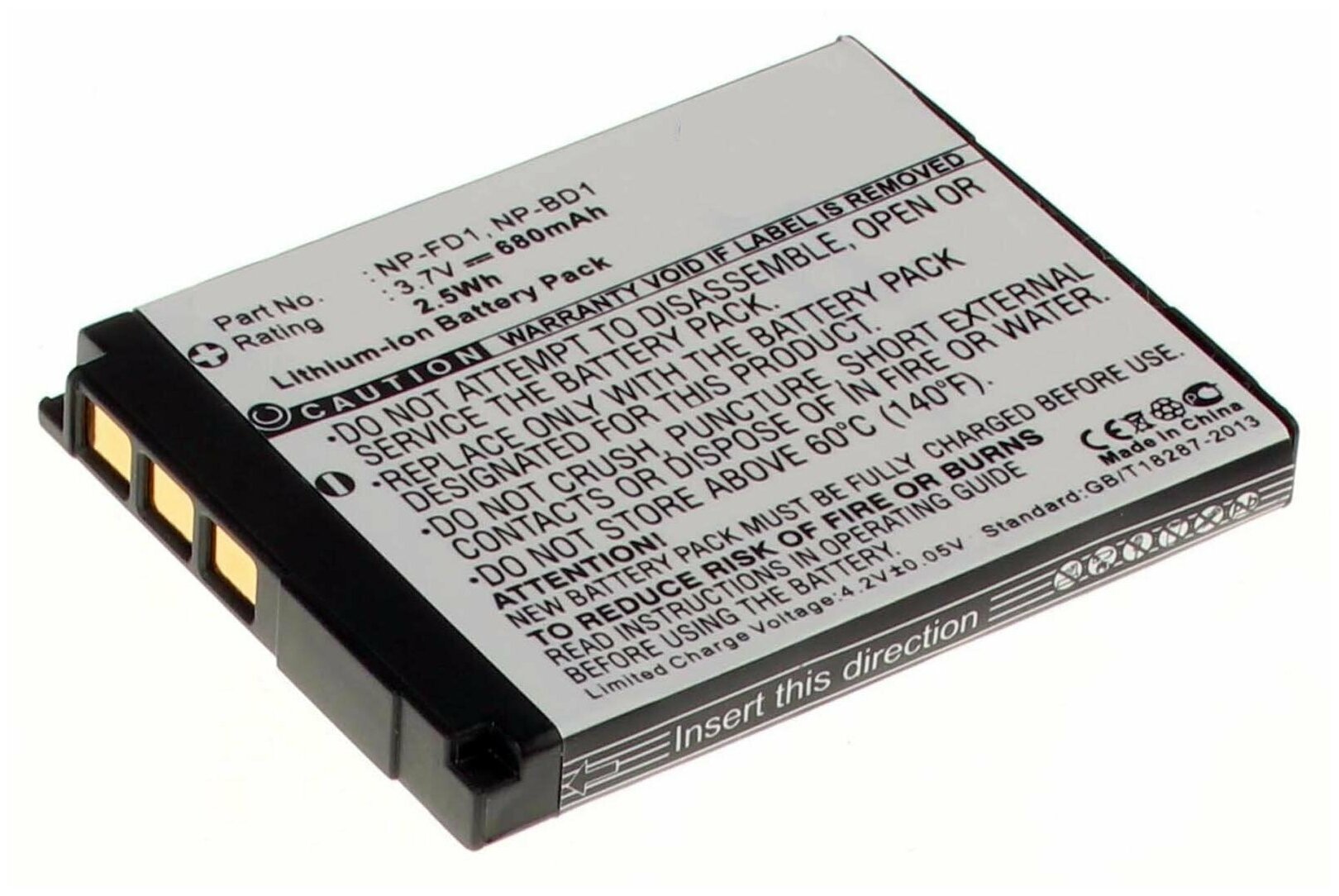 Аккумулятор iBatt iB-B1-F295 680mAh для Sony NP-BD1, NP-FD1,