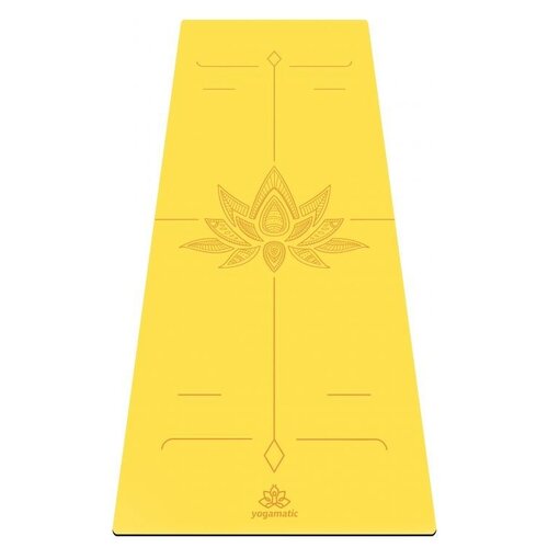 фото Коврик для йоги art yogamatic lotos, 185х68х0.4 см yellow однотонный 3.6 кг 0.4 см