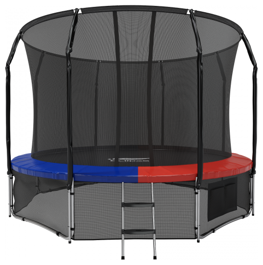 Батут каркасный с защитной сеткой Eclipse Space Twin Blue/Red 12FT, батут уличный для детей и взрослых, для дома и фитнеса