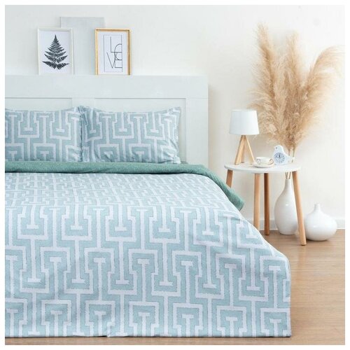 фото Постельное белье 1.5 сп "ромбы" 150*215см, 150*225см, 50*70+- 3см-2 шт этель