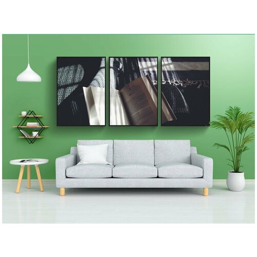 фото Набор модулных постеров для интерьера "книга, чтение, досуг" 60x90 см. в тубусе, без рамки lotsprints