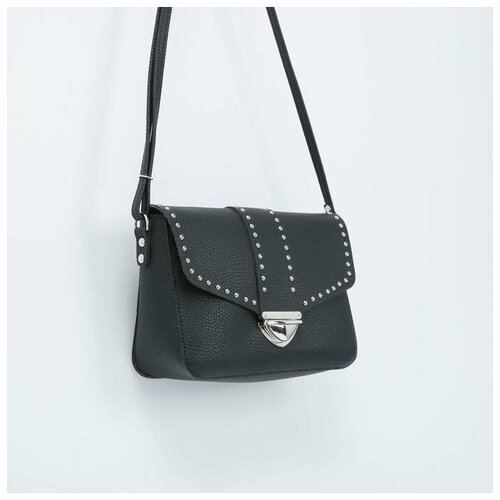 фото Мессенджер, отдел на клапане, наружный карман, регулируемый ремень, цвет чёрный