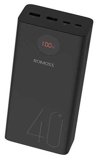 Внешний аккумулятор (Power Bank) ROMOSS , 40000мAч, черный - фото №2