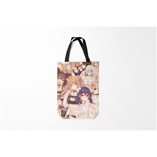 фото Сумка-шоппер / 31х42 см / аниме / ahegao эччи гарем burnettie