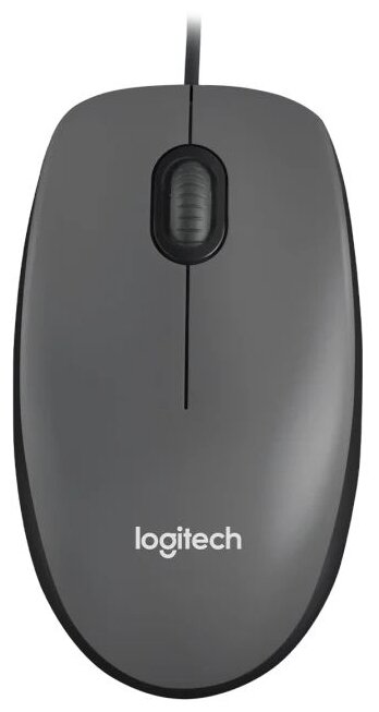 Мышь проводная Logitech M100, темно-серый