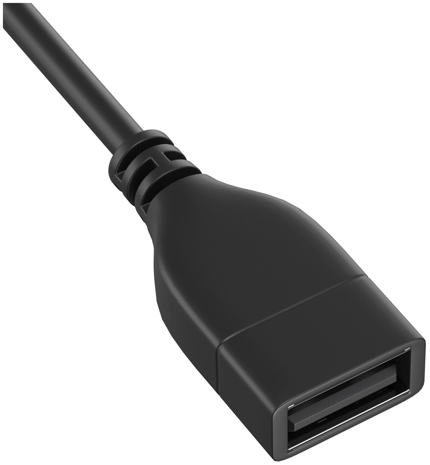 Кабель удлинитель переходник USB GSMIN RTS-02 2А с выключателем 30 (Черный)