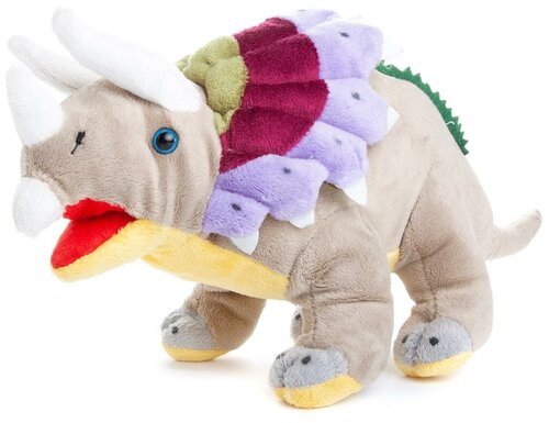 Мягкая игрушка ABtoys Dino World Динозавр Трицераптор, 36 см.