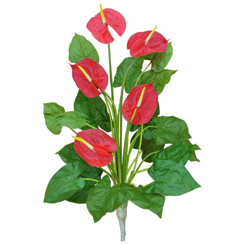Искусственные цветы Антуриум красный В-00-03-6 /Искусственные цветы для декора/Декор для дома
