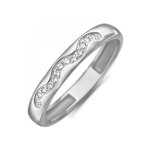 PLATINA jewelry Обручальное кольцо из белого золота с бриллиантом 01-1529-00-101-1120-30, размер 14,5