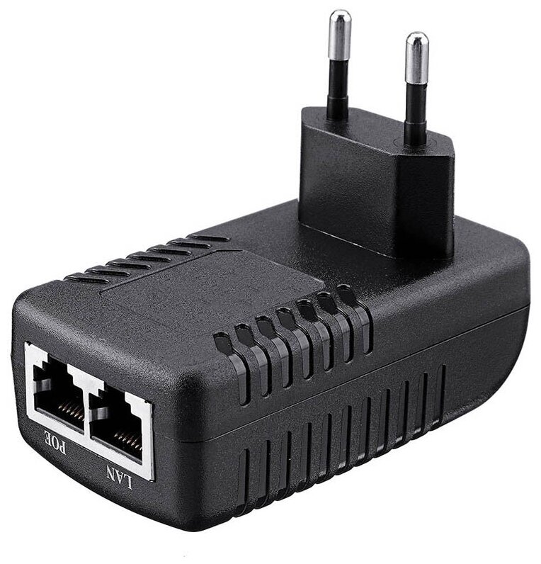 Блок питания для устройств POE DC 48В 0.5А 24Вт POE-B 2xRJ45 Fast Ethernet | ORIENT SAP-48POE